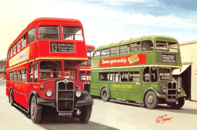 Old Bus  Postcard London Transport Large Size Unused  Very Good Mint