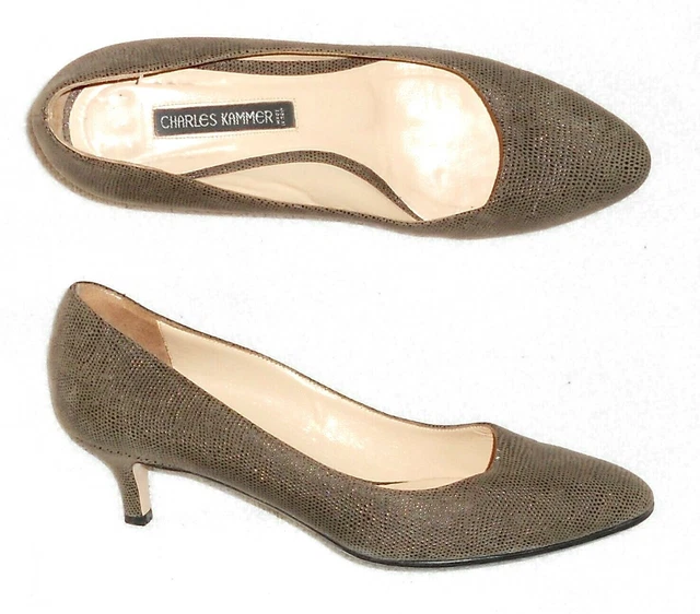 Escarpins Geox En Cuir Et Daim Taupe - Talons Bas Compensés - Taille 39 - Très Bon état (Occasion)