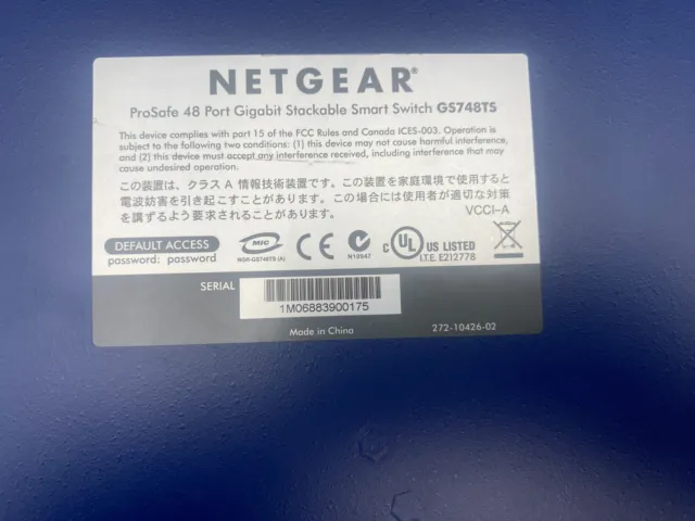 Netgear Gs748Ts Prosafe 48 Port Gigabit Stackable Smart Switch 3