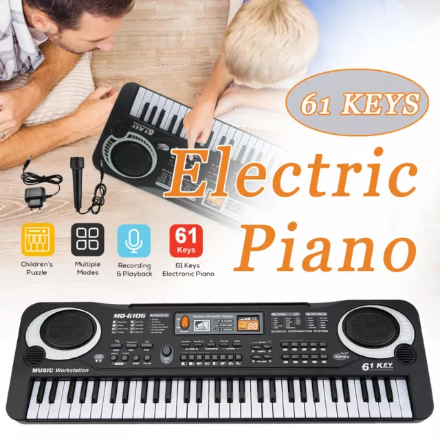 61Tasten Elektronisches Klavier Organ Tastatur Digital Piano Keyboard Innen-Oder