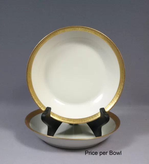 Raynaud  T&V Tressemanes Vogt  LIMOGES GOLD Encrusted Soup Bowl Stern's NYC