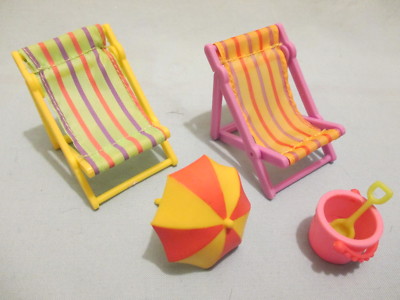 Littlest Pet Shop Random Lot 5 Beach Accessories Chairs Umbrella BUY3 1 FREE RB 