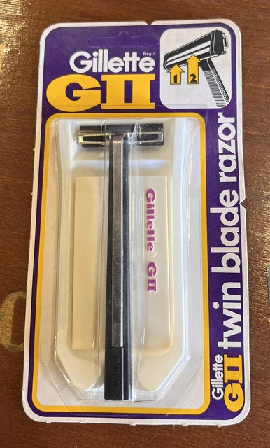 VINTAGE GILLETTE RAZOR g2 new in packet twin blade collectable razor ...