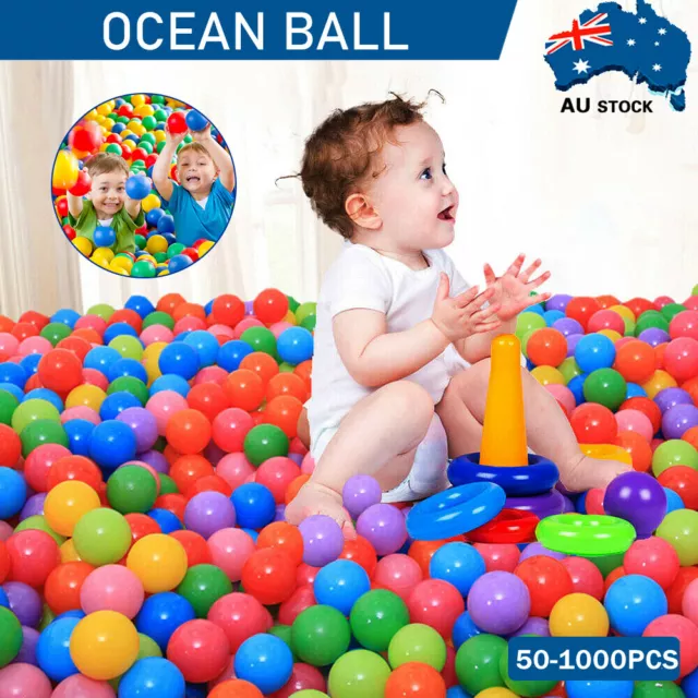 1000pcs Kids Ball Pit Ocean Balls Play Plastic Soft Toy Colourful Playpen Tent