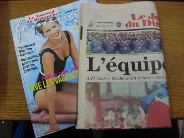 12/07/1998 World Cup: Final - France v Brazil - Le Journal Du Dimanche Newspaper