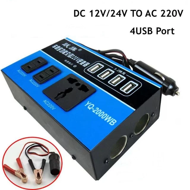Accessori Inverter Convertitore Sovraccarico Protezione Viaggio 4 USB Di ABS