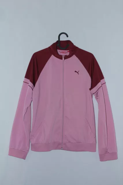 Puma Tracksuit Top Pink Small Vintage 80's 90's Y2K