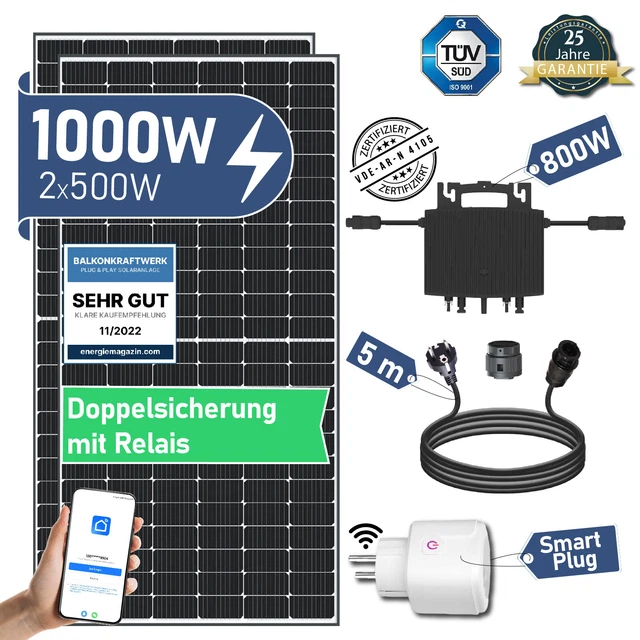 Zendure 1000W Balkonkraftwerk 800W komplett Steckdose im Stecker Zendure 1000W Balkonkraftwerk 800W komplett Steckdose im Stecker