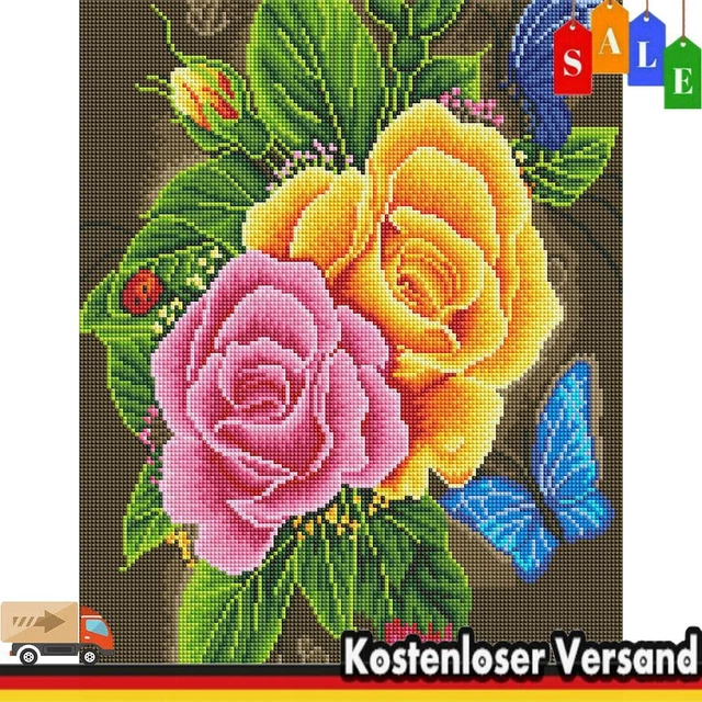 SoeHong 5D DIY Full Square Drill Diamant Zeichnung Blume Serie Mosaik Kit Strass