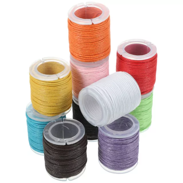 10 Pcs Wax Cotton Cord Stretchy Beading Thread Bracelet Pack Beaded