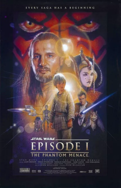 STAR WARS Episode 1 The Phantom Menace 1999 Movie Poster ROLLED & NEAR MINT RARE