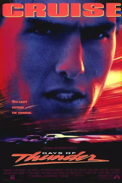 DAYS OF THUNDER Movie POSTER 11 x 17 Tom Cruise, Robert Duvall, A