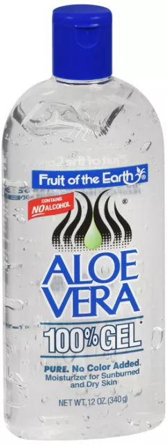 Fruit Of The Earth Aloe Vera 100 % Gel 12 oz for sunburn, insect bites, dry itch