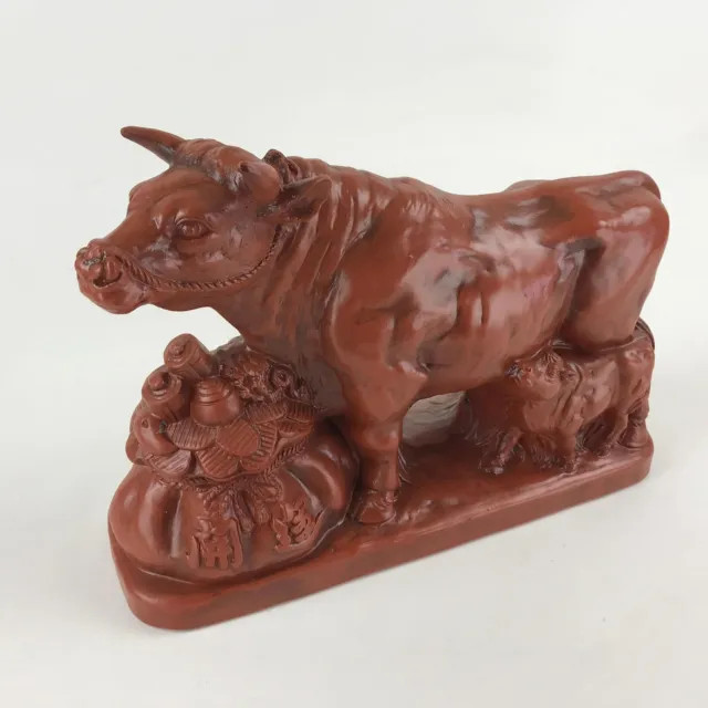 Japanese Ceramic Tokoname ware Zodiac Decoration Vtg Cow Figurine BD908