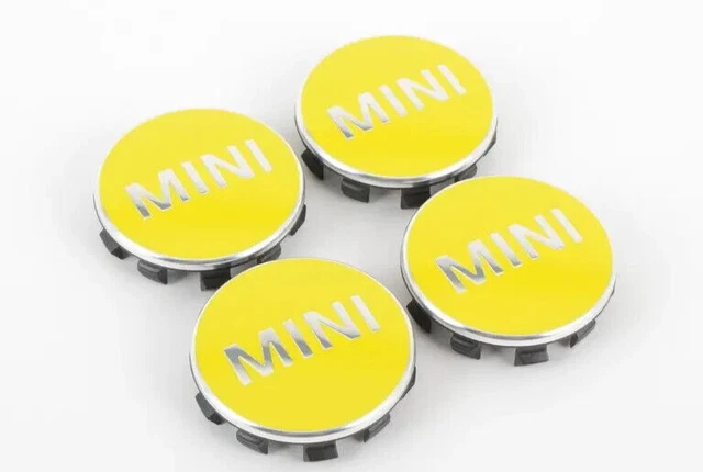 Mini Genuine Bright Yellow Centre Caps - 50% Off Rrp