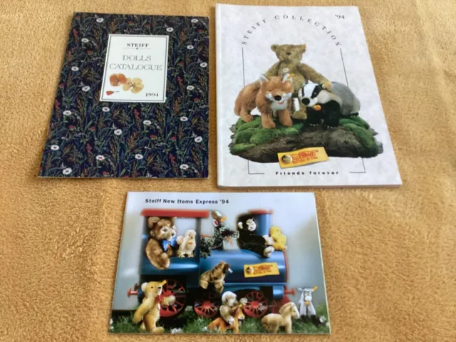 Steiff Teddy Bears Catalogues X 3 1994 Animal Friends, Dolls And Express. Rare