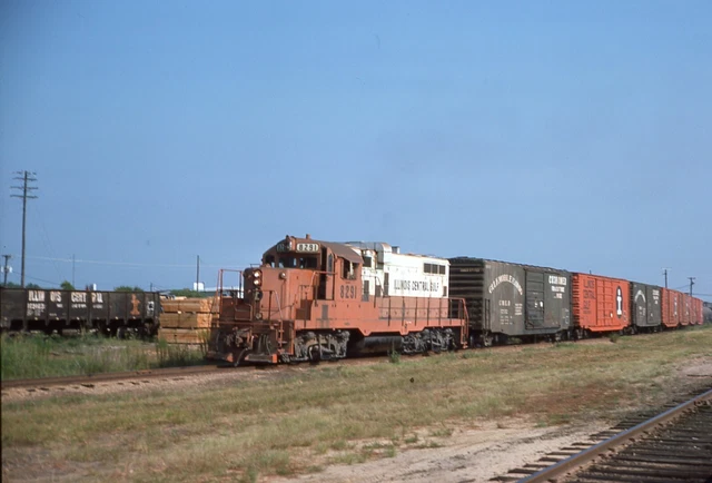 Orig Slide ICG Illinois Central Gulf GP10 #8291 Switching - Louisville MS 1976
