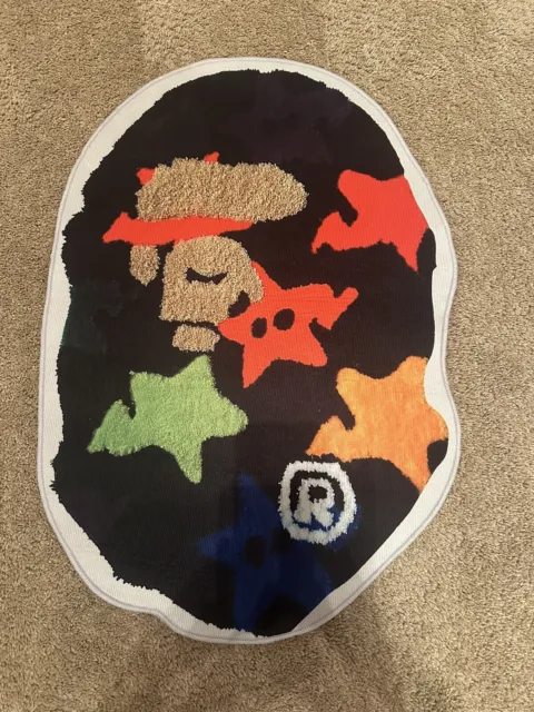 A BATHING APE BAPE Head Stars Rug Non Slip Floormat