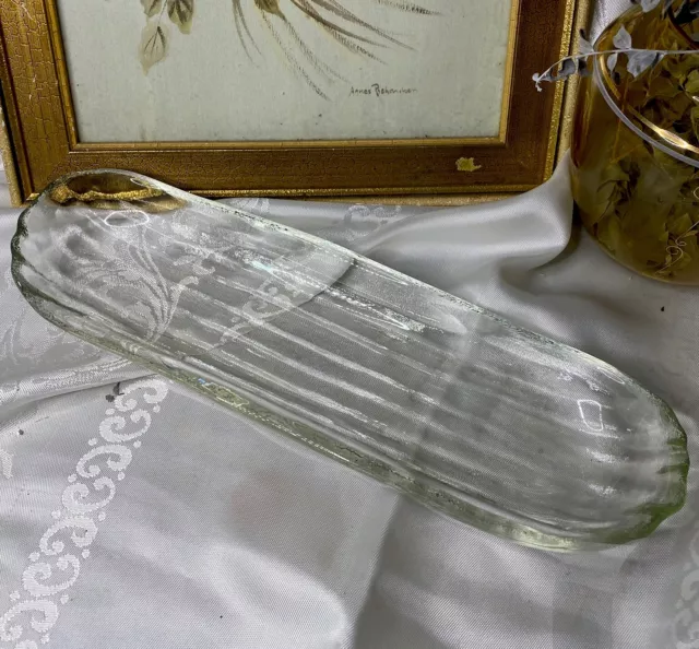 Vintage Spectrum Australia Art Glass Long Serving Dish