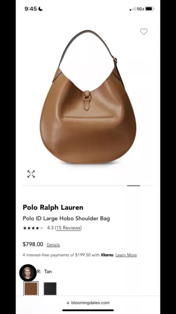 Polo Ralph Lauren Polo ID Large Hobo Shoulder Bag