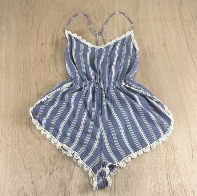 Abercrombie & Fitch Criss Cross  Romper Women’s Size Small Color Blue