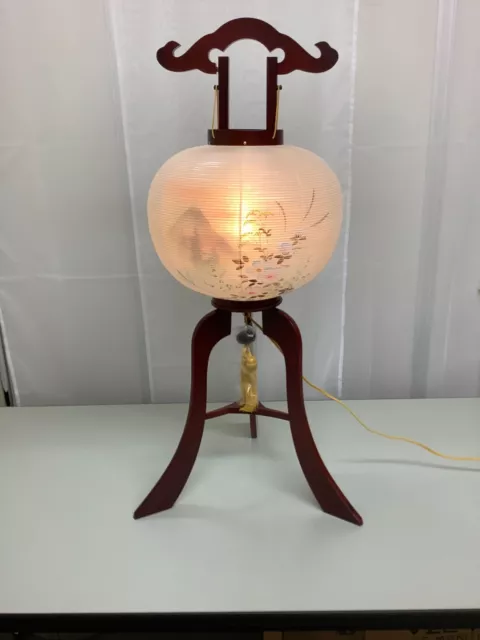 Japanese Electric Paper Lantern Standing Chochin buddha pagoda Fuchin 35x14inch