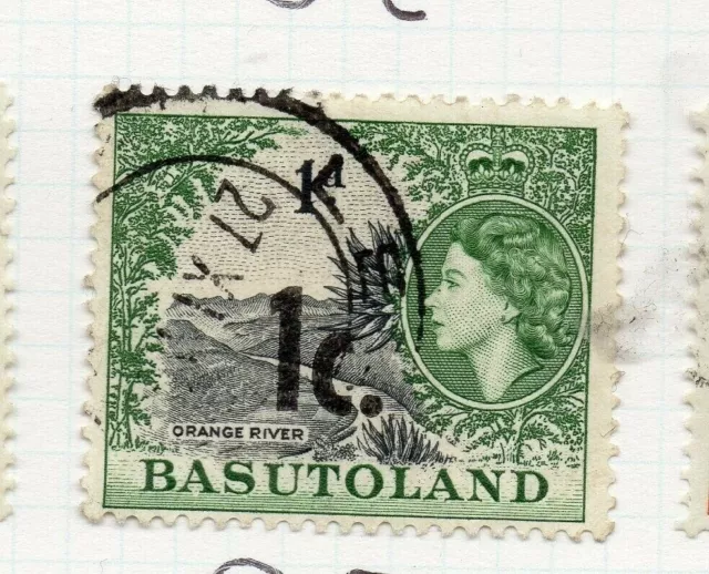 Basutoland 1961 Early Issue Fine Used 1c. Surcharged NW-175587