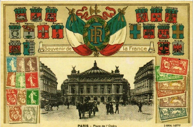 CPA AK PARIS (9th) Place de l'Opera. Souvenir de la France. Number 5 (a4518)