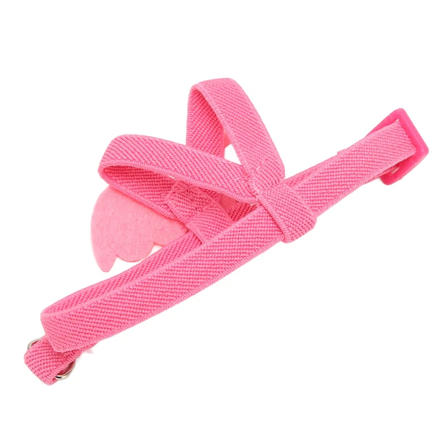 (Pink)Training Rope Easy To Use Bird Harness Leash Ultralight Adjustable Latex