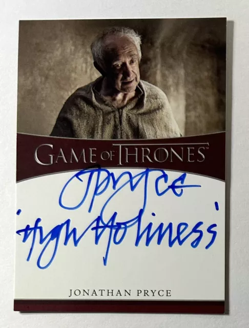 Rittenhouse Game of Thrones Series 2 autograph Auto Jonathan Pryce Inscription