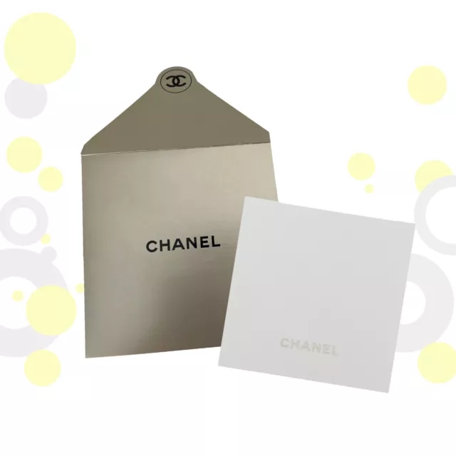 Authentic COCO CHANEL gift note Card & Envelope CZECH VESELE VANOCE  CHRISTMAS