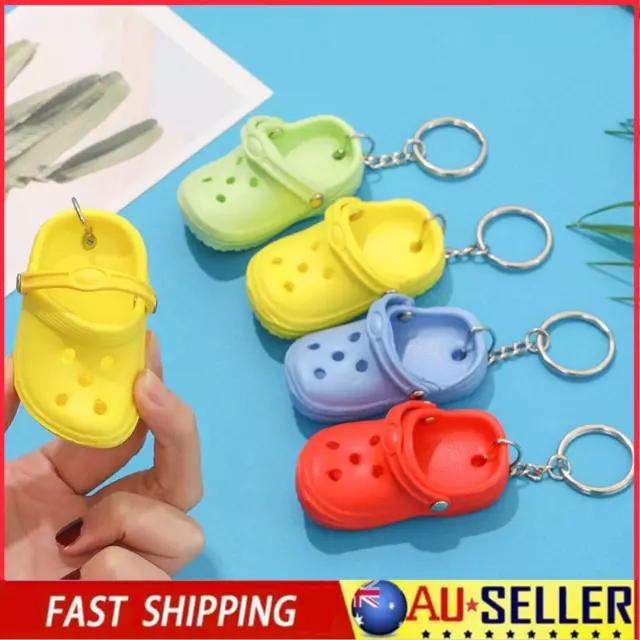 Cute Mini Crocs Sandal Keychain Charm Keyring Key Holder Novelty keychainGift AU