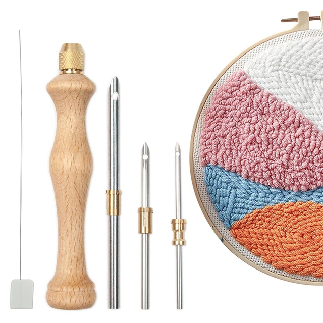 DOODLREAM Punch Needle Set Blumenkäfer - DIY Stickset Für Anfänger 24cm