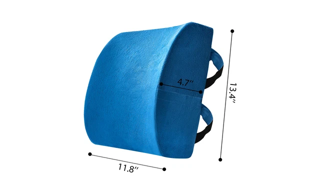 Premium Memory Foam Lumbar Support Cushion Lower Back Pillow for Home Office