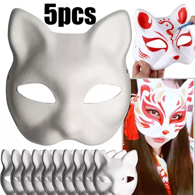 20 PCS ANIMAL Dress Up Masks Unpainted Lank Plain Accessories $45.52 -  PicClick AU