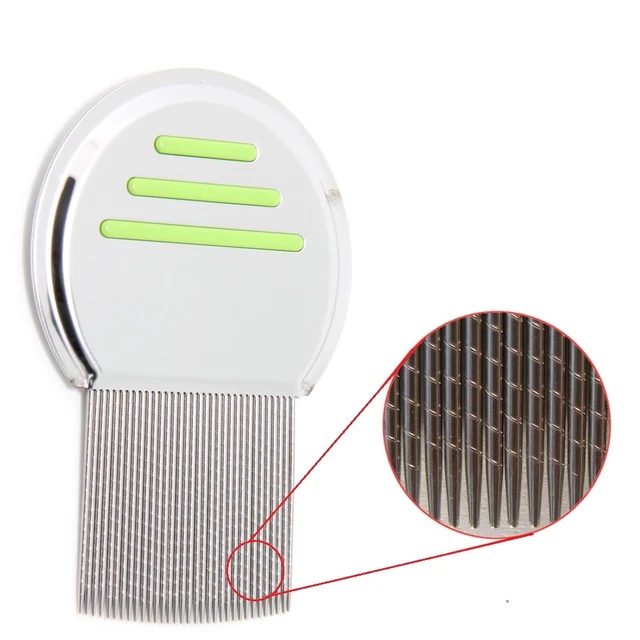 New Head Lice Comb Treatment Nit Egg Removal Stainless Steel Metal Free S&H G