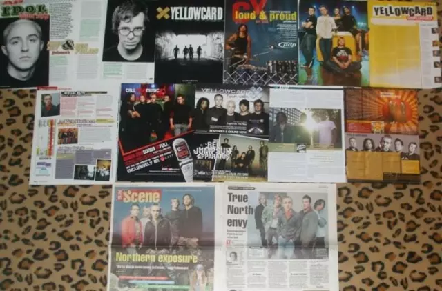 Yellowcard FULL PAGED magazine CELEBRITY CLIPPINGS photos article