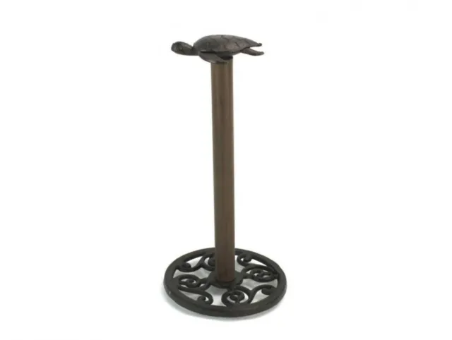 Cast Iron Sea Turtle Extra Toilet Paper Stand 13"