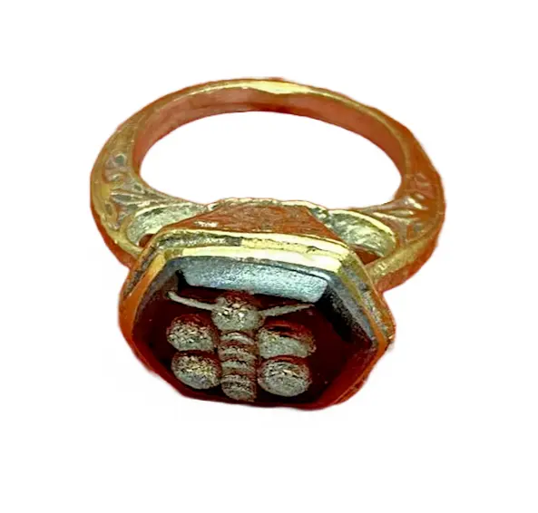 Ancient Roman Bee Signet Blessing Ring Ionia Ephesus Ring Zeus Honey Bee Ring