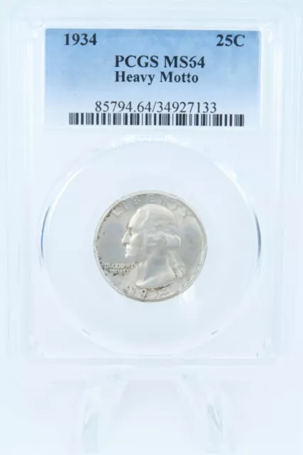 1934-P PCGS MS64 Heavy Motto Washington Quarter Business Strike 25C