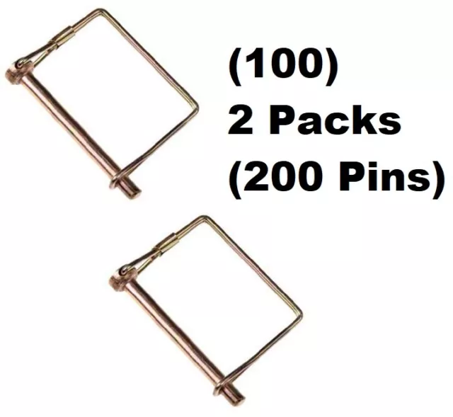 100 ea Double HH Mfg. 41994 2 Pack 3/8" x 2-1/2" Square Wirelock Hitch Pins