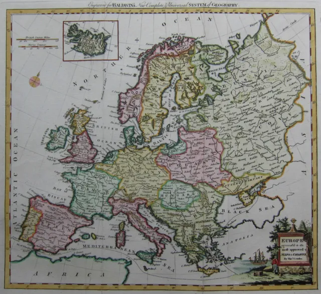 Europa - Conder / Baldwyn 1794 - Europe agreeable to the most approved Maps ...