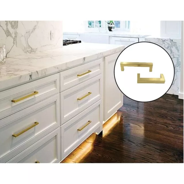 Kitchen cabinet handles brass drawer cupboard pull 304 Stainless steel furniture