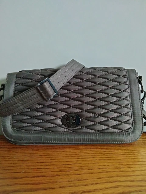 Lug Allegro Quilted Brown Convertible Shoulder/Crossbody Bag. RFID. +Extra strap
