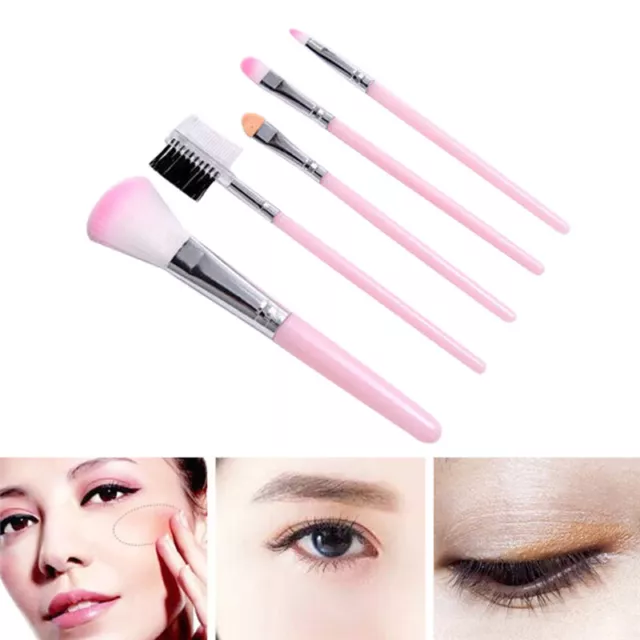 5Pcs Women Makeup Brush Eye Shadows Lipsticks Cosmetic Brushes Tools Set Kit*7H