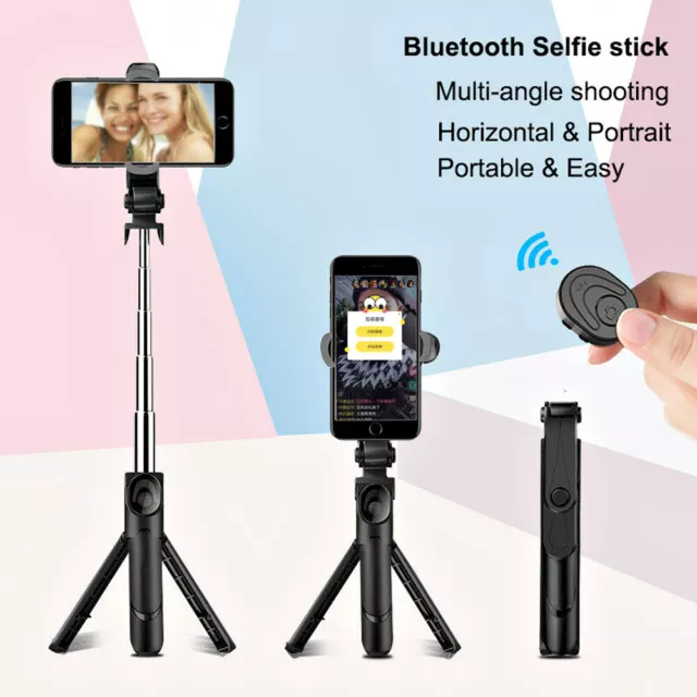 Bluetooth Selfie Self Stick Extendable Monopod Handheld for iPhone Samsung