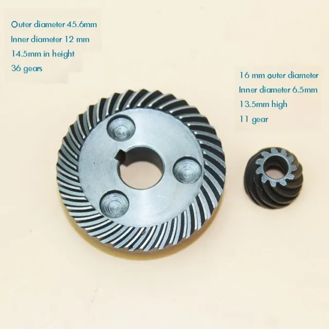 Métal Spirale Biseau Gear 46 X 15mm Compatible 9523 Angle Sander Repair Stator