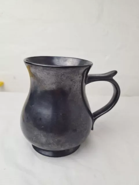 Vintage Prinknash Pottery  - Tankard / Mug - Pewter Glaze - 12Cm