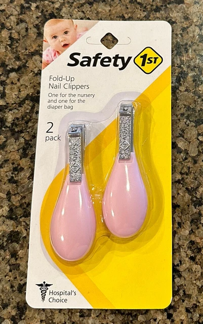 Safety 1st Fold-Up Nail Clippers 2 Pack Pink