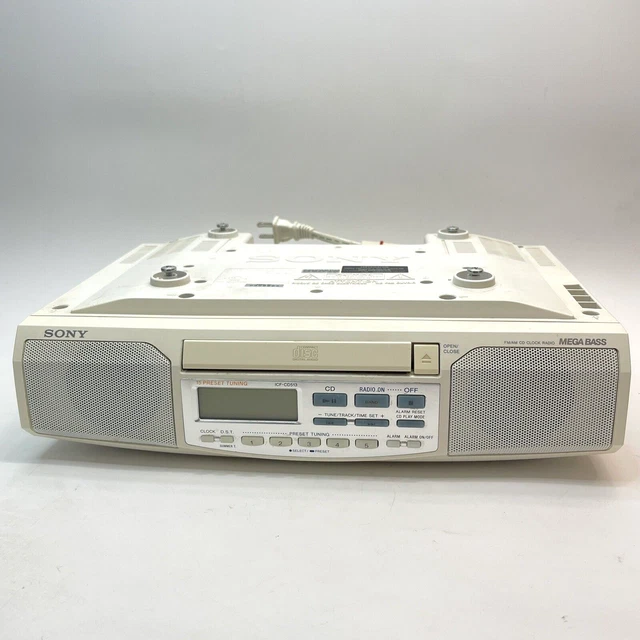 SONY ICFCD513 UNDER Counter Clock Radio AM/FM CD Player TESTED